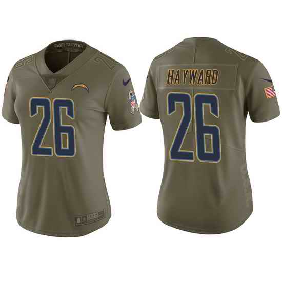 womens chargers casey hayward olive 2017 salute to service jersey